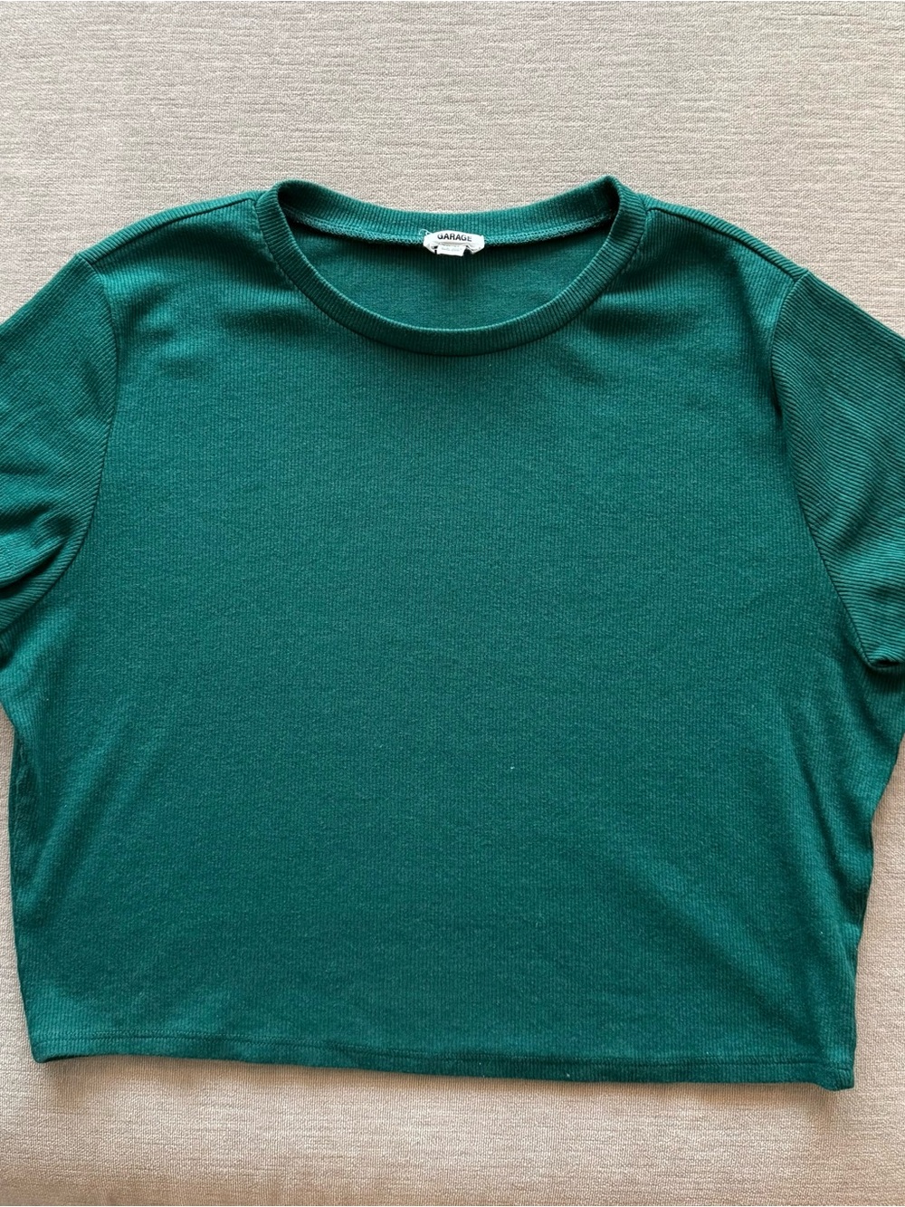 Garage Short Sleeve Ribbed Tee - Emerald Green